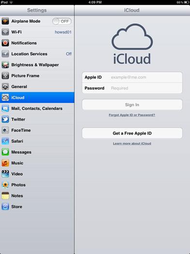 settings, icloud